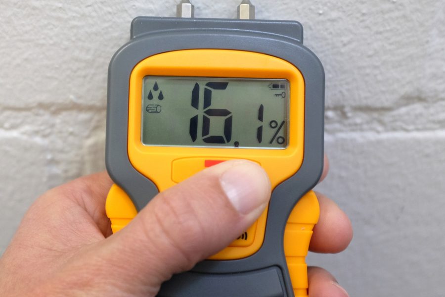 Mold Inspection with moisture meter